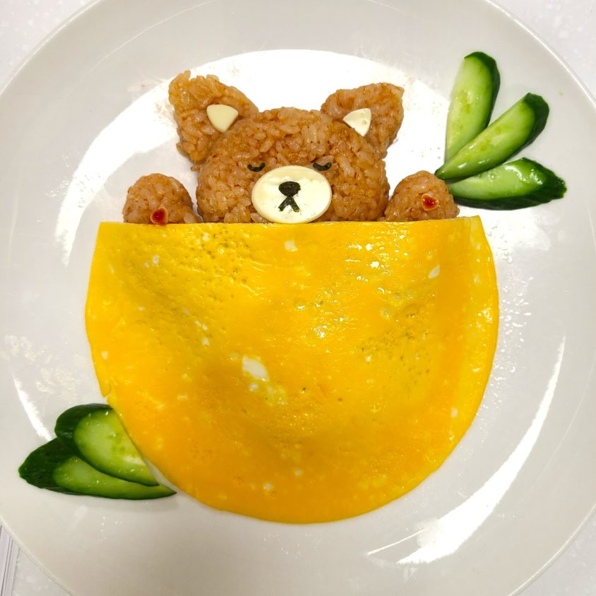 きずな高校様クッキングクラス【クマちゃんオムライス編】