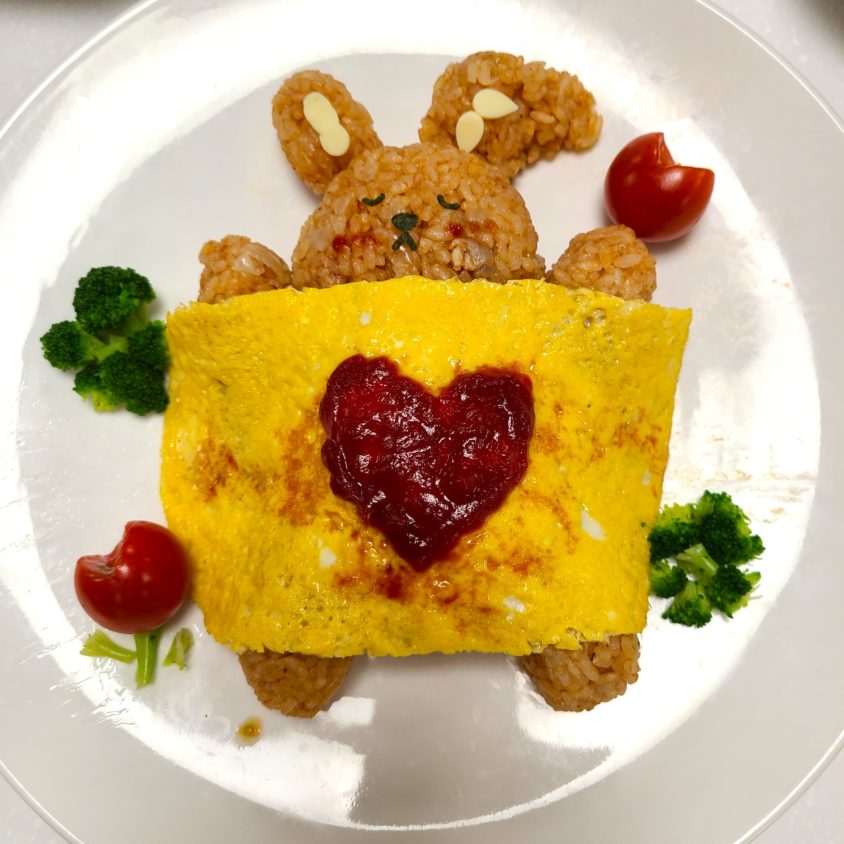 きずな高校様クッキングクラス【クマちゃんオムライス編】