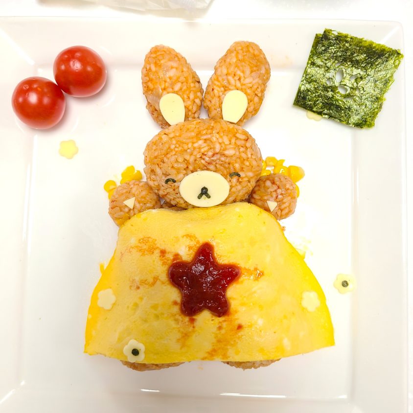 きずな高校様クッキングクラス【クマちゃんオムライス編】