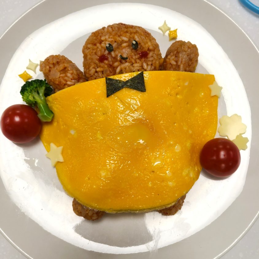 きずな高校様クッキングクラス【クマちゃんオムライス編】